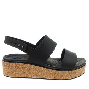 Sandały Crocs Brooklyn Cork Low Wedge 211144-060 black