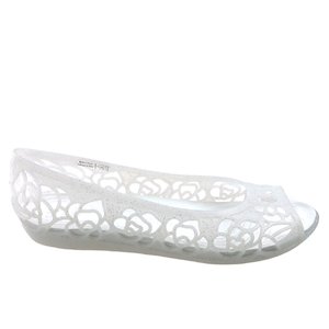Balerinki Crocs Isabella Jelly Flat W 203285 biały