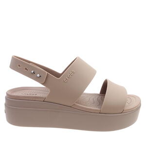 Sandały Crocs Brooklyn Low Wedge 206453-2EL latte/mushroom
