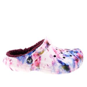 Klapki Crocs Classic Lined TieDye Clog 206341-6TS garnet/ multi 