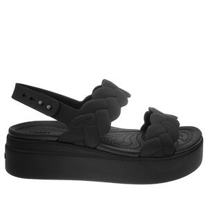 Sandały Crocs Brooklyn Woven Upper Low Wedge 209977-060 black/black