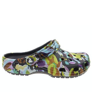 Klapki Crocs Classic Painted Floral Clog 211587-0LD black sand