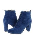granatowe welurowe buty 0825/N Nessi lewy i prawy profil