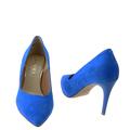 niebieskie welurowe buty 2623-69 Badura buty badura sklep