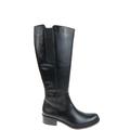 czarne skórzane buty DKF485 Gino Rossi zewnętrzny profil