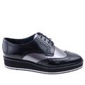 czarne lakierowane buty DPH034 Gino Rossi zewnętrzny profil