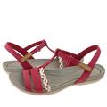 czerwone nubukowe buty 26123892 Clarks lewy i prawy profil
