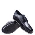 czarne lakierowane buty DPH034 Gino Rossi widoczna podeszwa i wewnętrzny profil