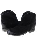 czarne welurowe buty 7824-69-M Badura botki badura 