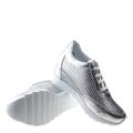 srebrne skórzane buty 6547-69 Badura Badura 6547 srebrny