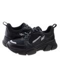 czarne skórzane i materiałowe buty OBDL254 4F sportowe młodzieżowe 4F