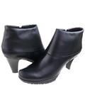 czarne skórzane buty 25460 Tamaris lewy i prawy profil