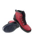 czerwone nubukowe buty 02-0518-09-2-12-03 NIK - Giatoma Niccoli widoczna podeszwa i wewnętrzny profil