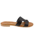 skórzane buty A015LEBLOBK062 Venezia klapki damskie Venezia