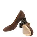 brązowe welurowe buty 03356-76 Maciejka Maciejka 3356-76 brązowy