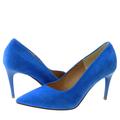 niebieskie welurowe buty 2623-69 Badura obuwie damskie Badura