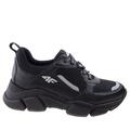 czarne skórzane i materiałowe buty OBDL254 4F obuwie damskie 4F